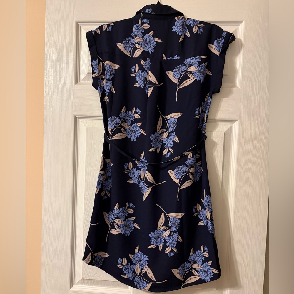 Express Blue Flutter Sleeve Sundress - Picture 2 of 3